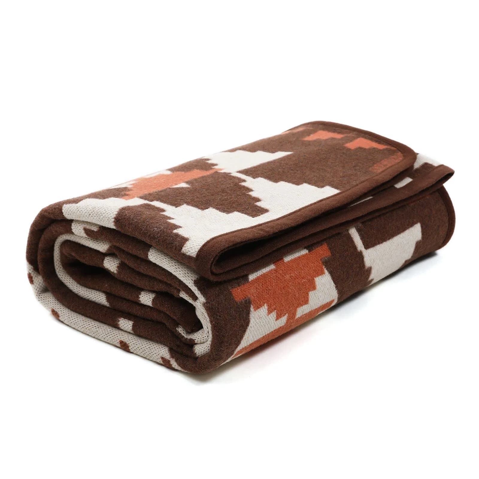 ACUSHLA Merino Wool Camping Blanket Aztec Brown | Breathable, Warm & Soft (70-120 chars)