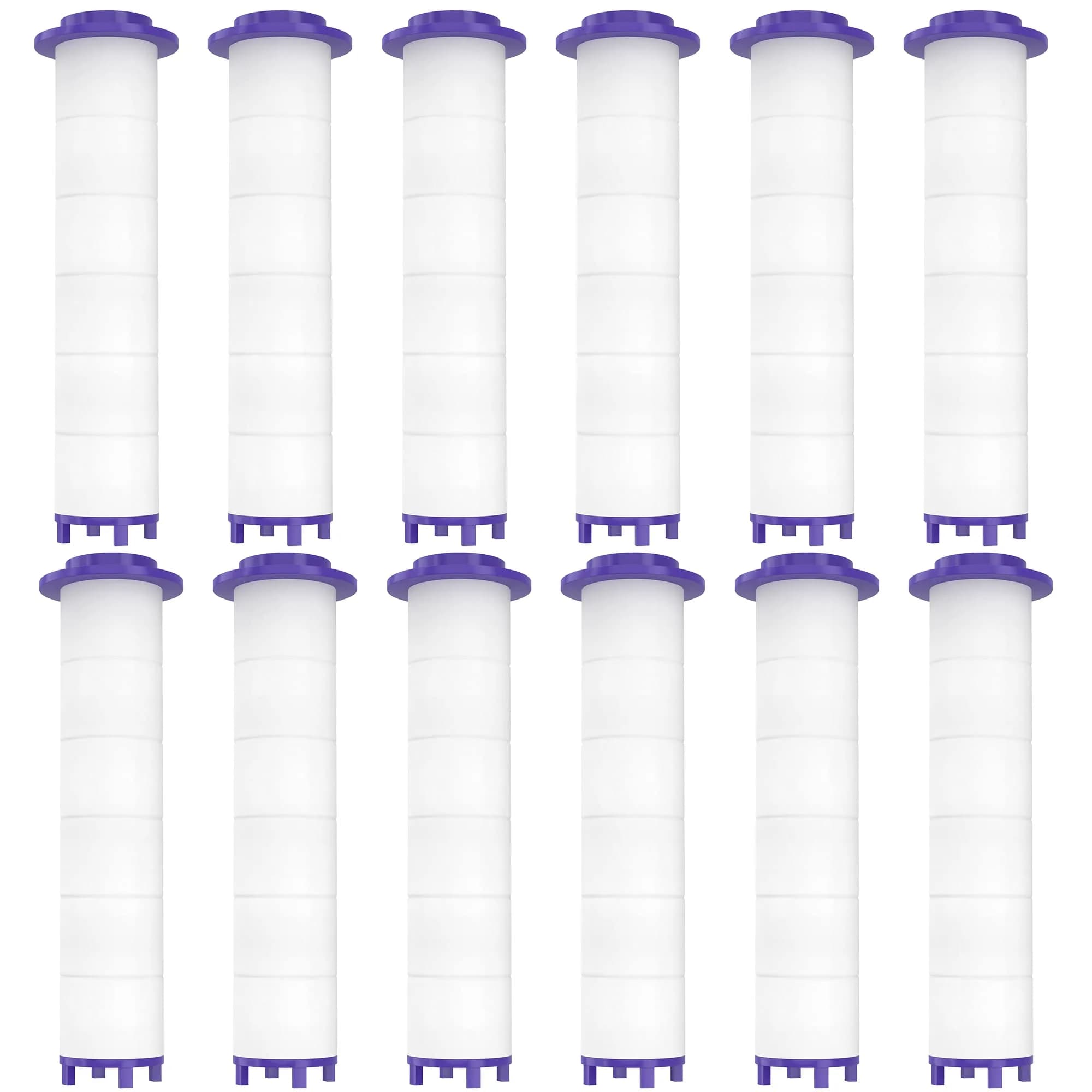 Tnnluku 12-Piece Hydro Jet Shower Head Filter Set | High Pressure Handheld Vortex Turbo Fan Shower Heads Filter - main product image