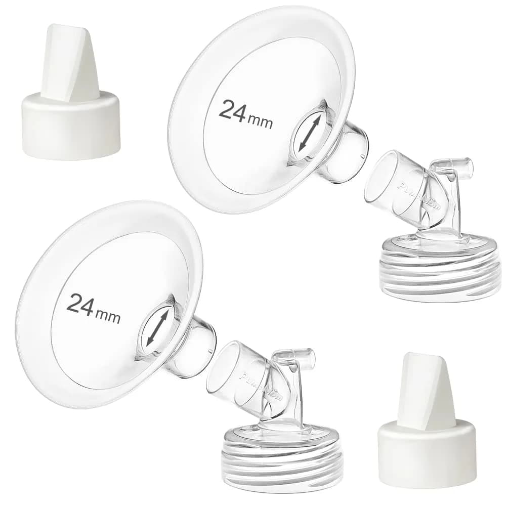 PUMPMOM-US 24mm Flanges Compatible with Spectra S2 S1 Breastpump Parts | BPA-Free Breast Pump Accessories - main product image