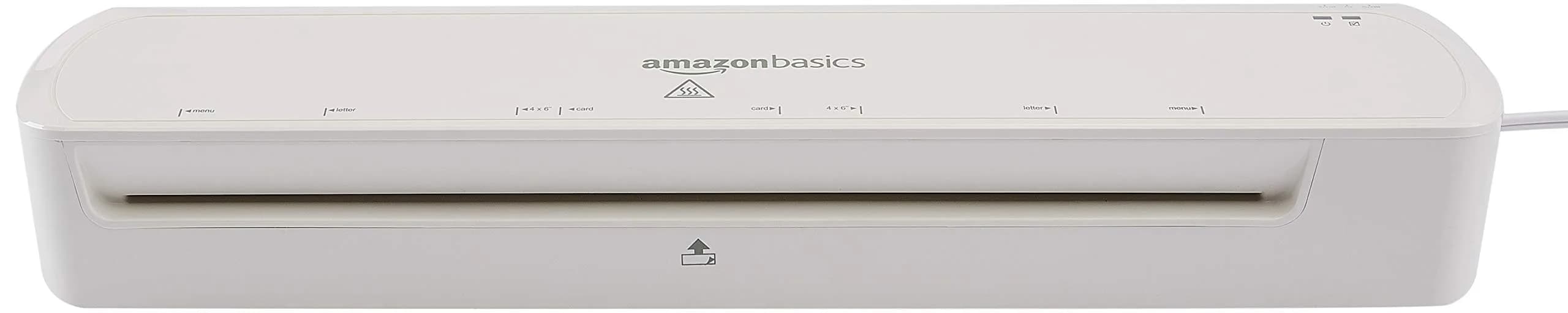 Amazon Basics 12-Inch Thermal Laminator Machine, White | Laminates up to 12" Wide Documents - main product image