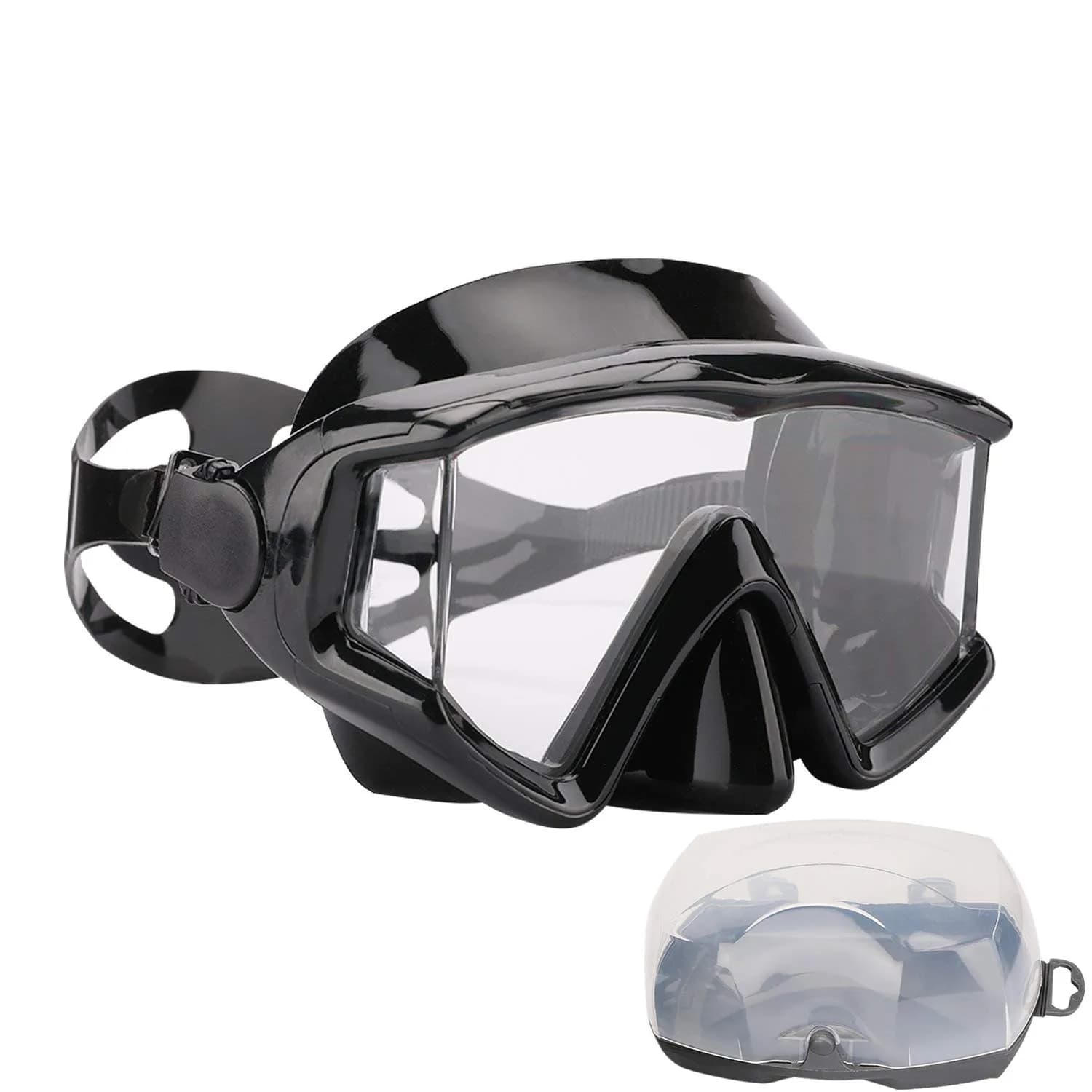 AQUA A DIVE SPORTS Blue Single Lens Diving Mask | 180° Wide View Anti-Fog