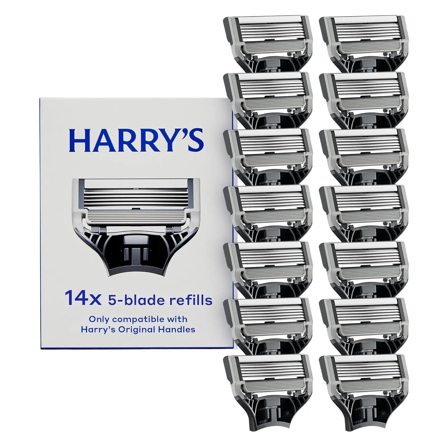 Harry's Original Razor Blades for Men - 14 Count 5-Blade Refills | German Engineered for Smooth Shaves - main product image