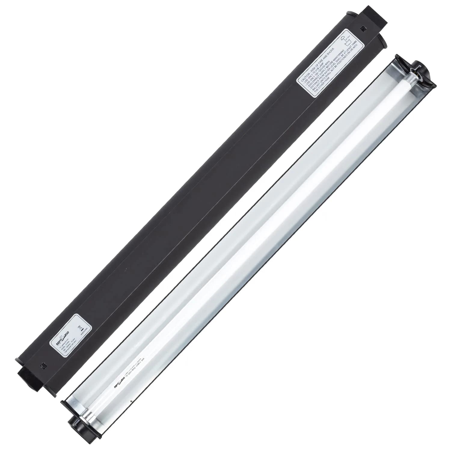 REPTI ZOO 24W Reptile T5 HO UVB Lighting Combo Kit, 22" Light Fixture with Curved Reflector & 5.0 UVB T5 Bulb - main product image
