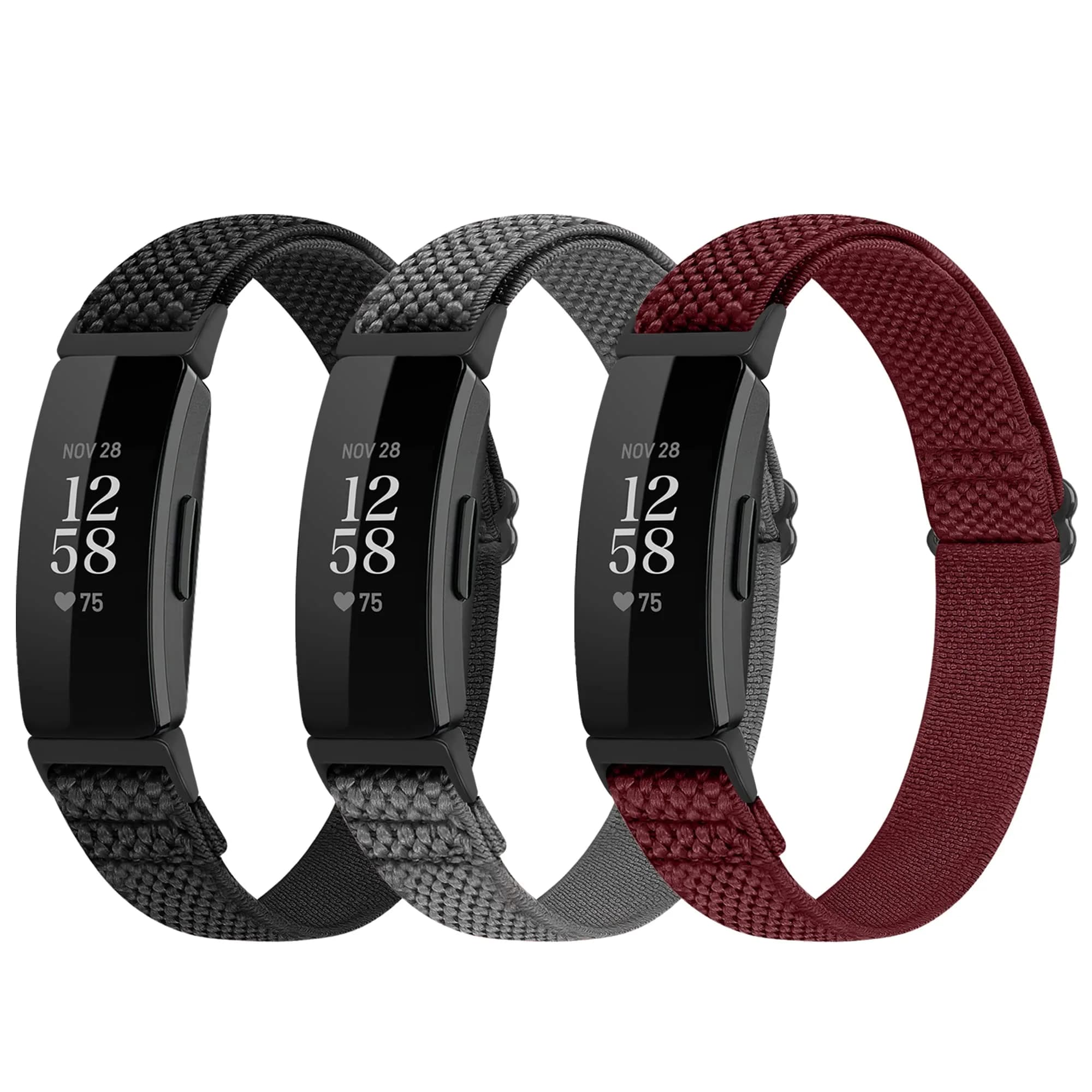 Huamanlou Adjustable Elastic Nylon Sport Bands Compatible with Fitbit Inspire 3/Inspire 2/Inspire/Inspire HR/Ace 2/Ace 3 | Breathable, Lightweight & Durable (70-120 chars) - main product image