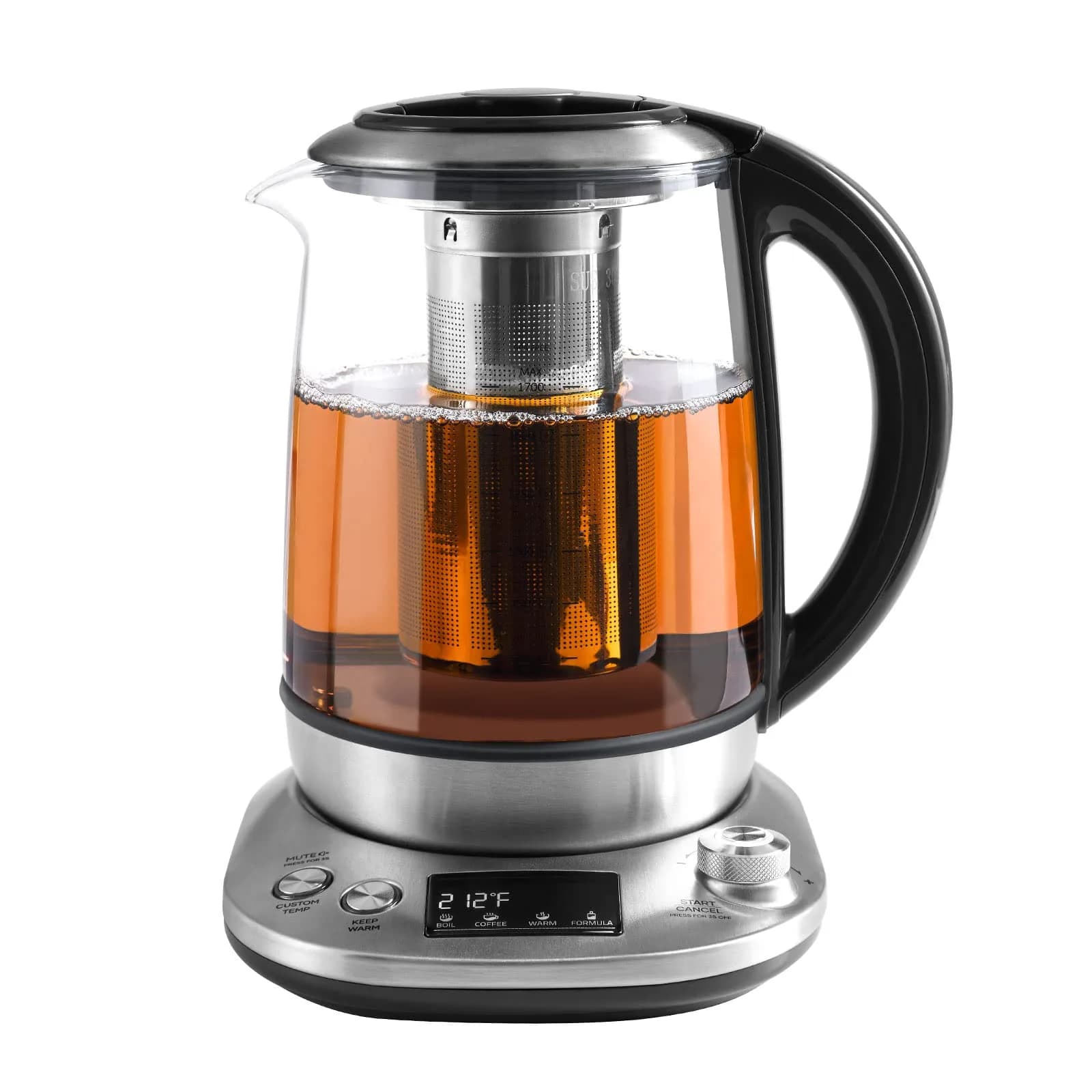 Mecity Electric Tea Kettle with Removable Infuser 1.7L | 9 Preset Brewing Programs & Temp Control