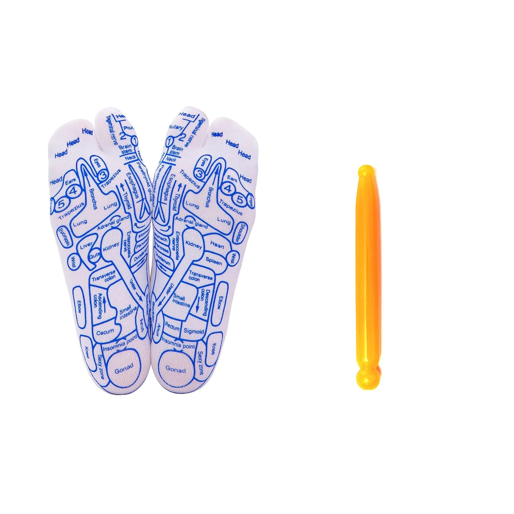 Broman Reflexology Socks for Foot Massage, Women's Size (1 Pair, Blue) | Precise Acupressure Point Targeting - main product image