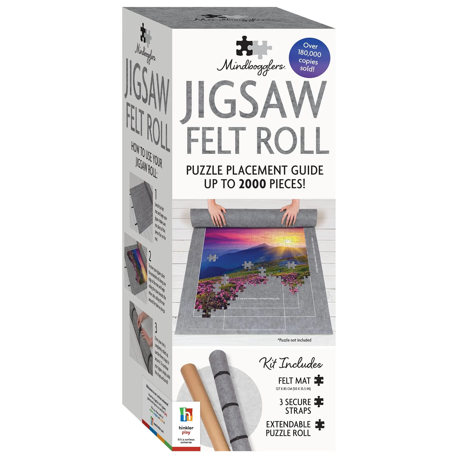 (New June) Mindbogglers Jigsaw Felt Roll 2021 Edition (unit 3) | Portable Puzzle Mat for Kids & Adults