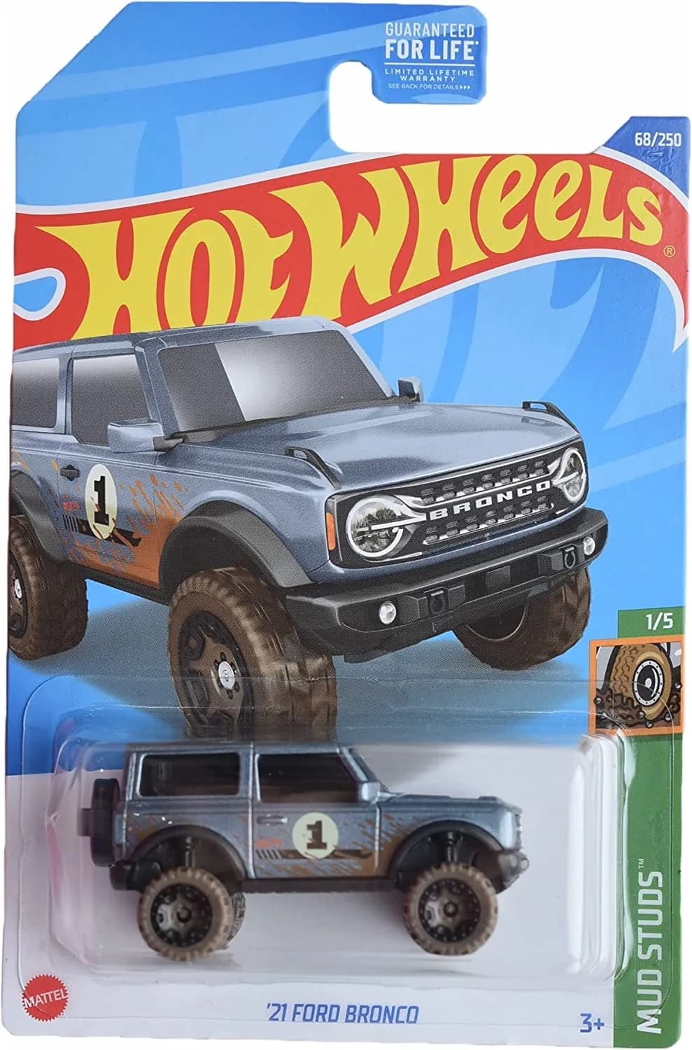 Hot Wheels 1:64 Ford Bronco Mud Studs | Authentic Die-Cast Replica for Kids & Collectors