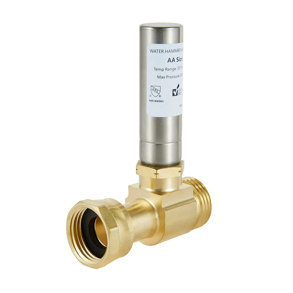 EFIELD 3/4" Water Hammer SS Arrestor | Swivel FHT x MHT, Protects Washing Machines