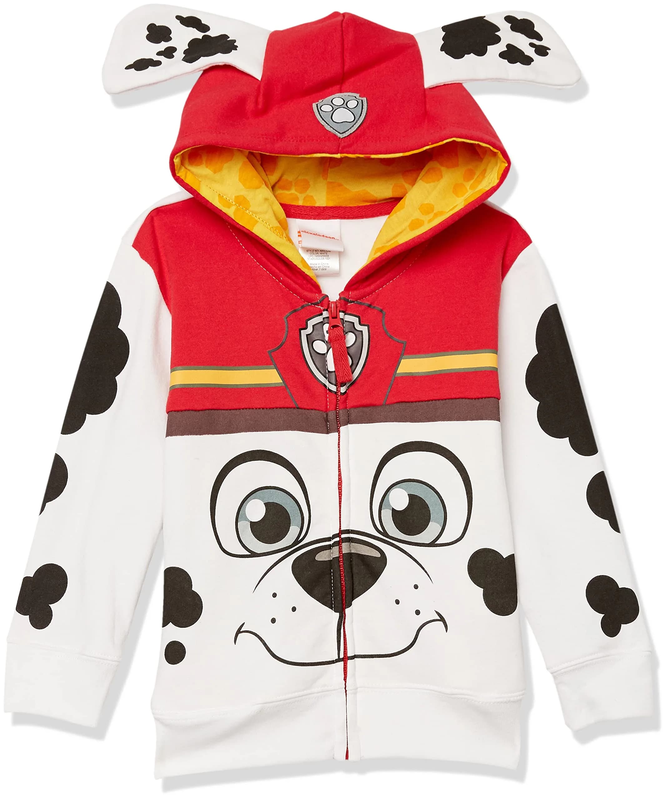 Paw Patrol Character Costume Hoodie for Toddlers | Marshall White 18 Months US