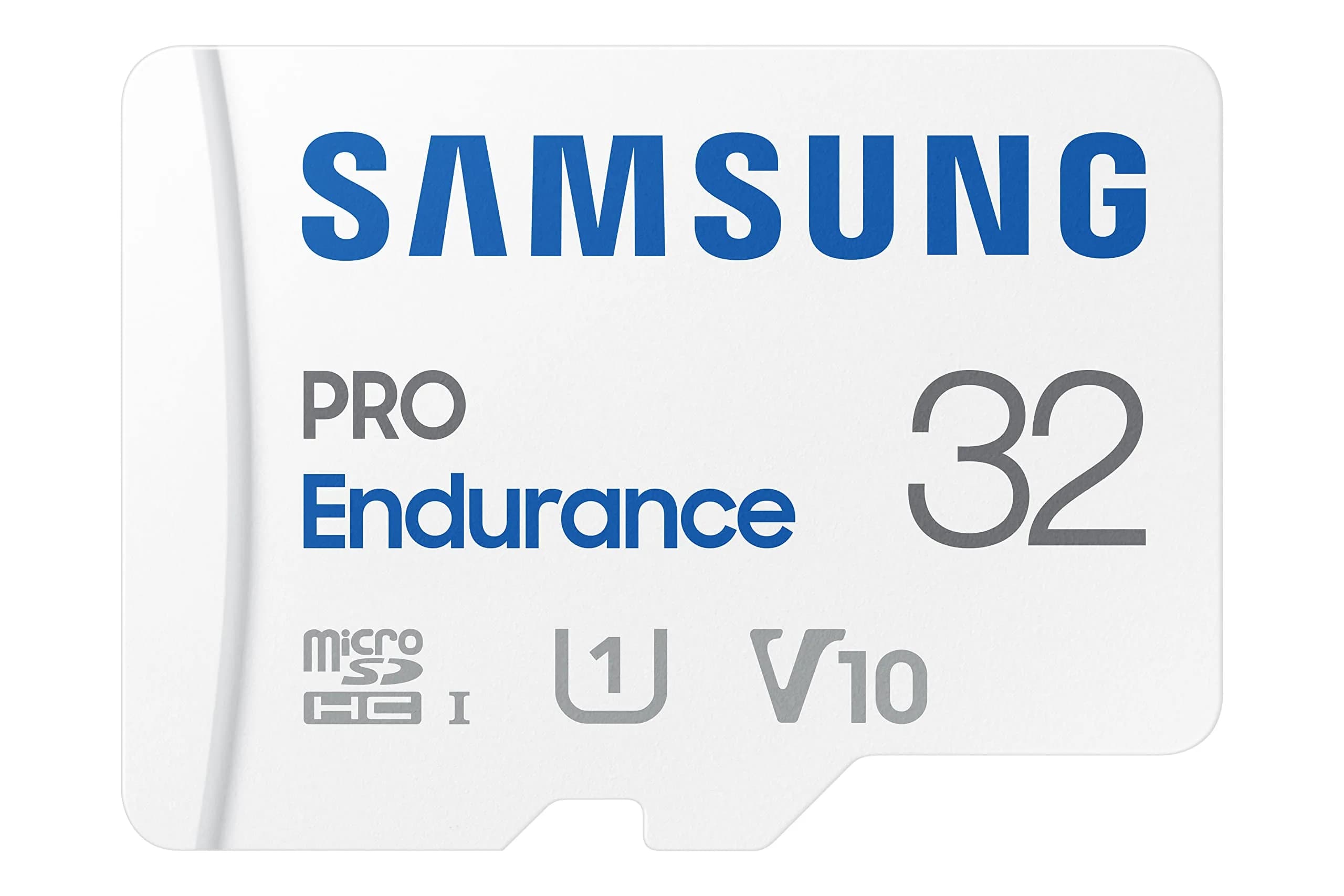 Samsung PRO Endurance 32GB MicroSDXC Memory Card with Adapter | Designed for Video Monitoring