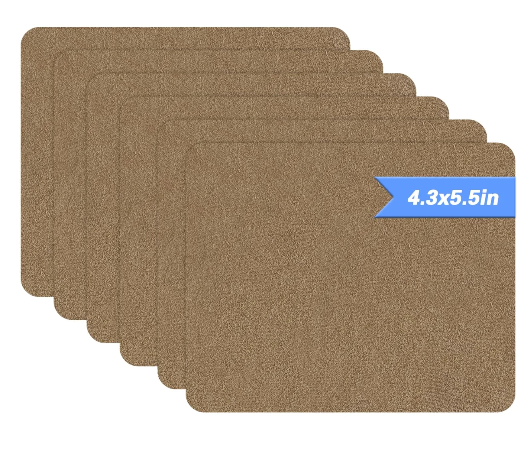 Azobur Microfiber Sofa Repair Patch 6 Piece | Self Adhesive Fabric Fix for Light Grey Sofas