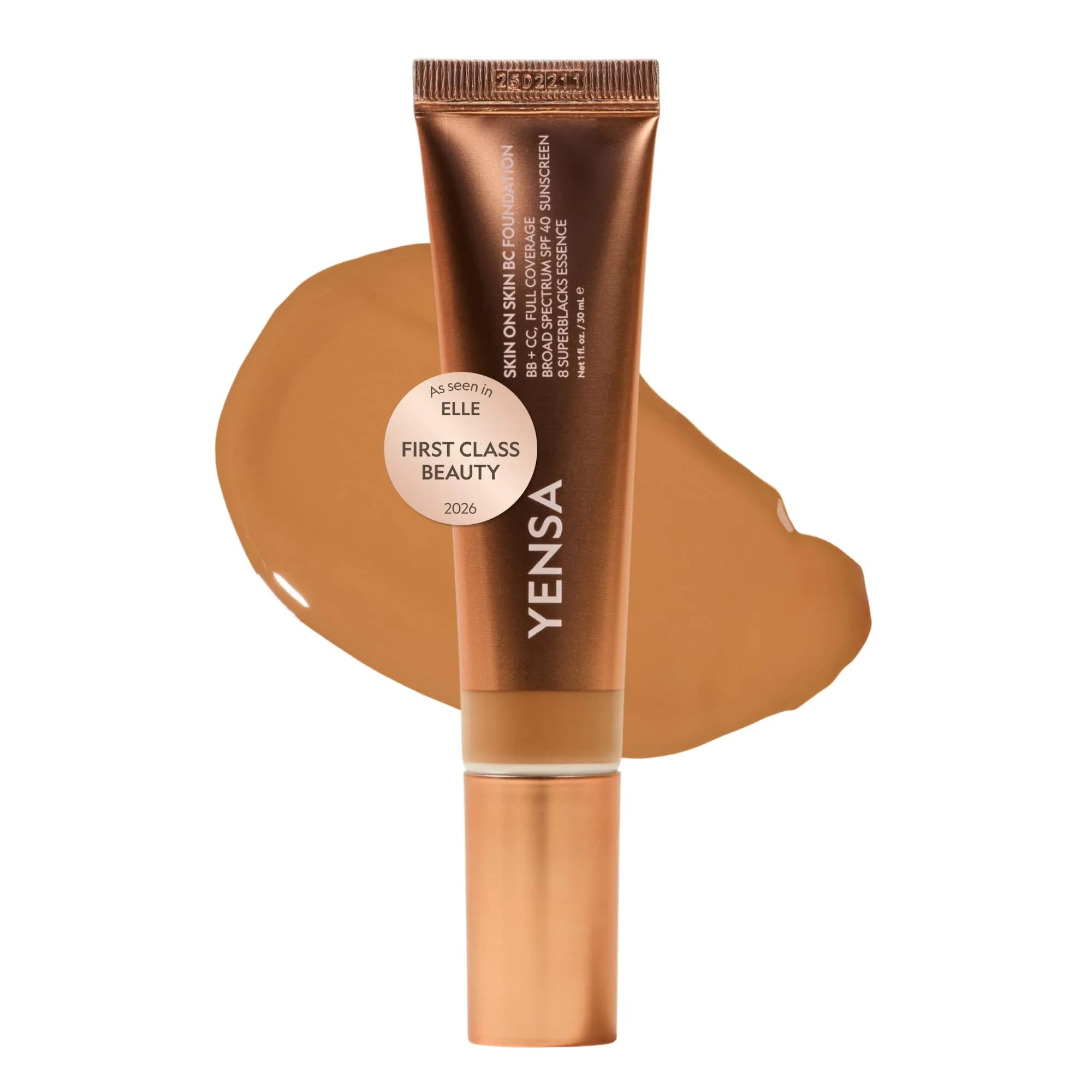 YENSA BC Foundation Full Coverage SPF 40 1 oz | Hydrating Korean Skin Care Makeup