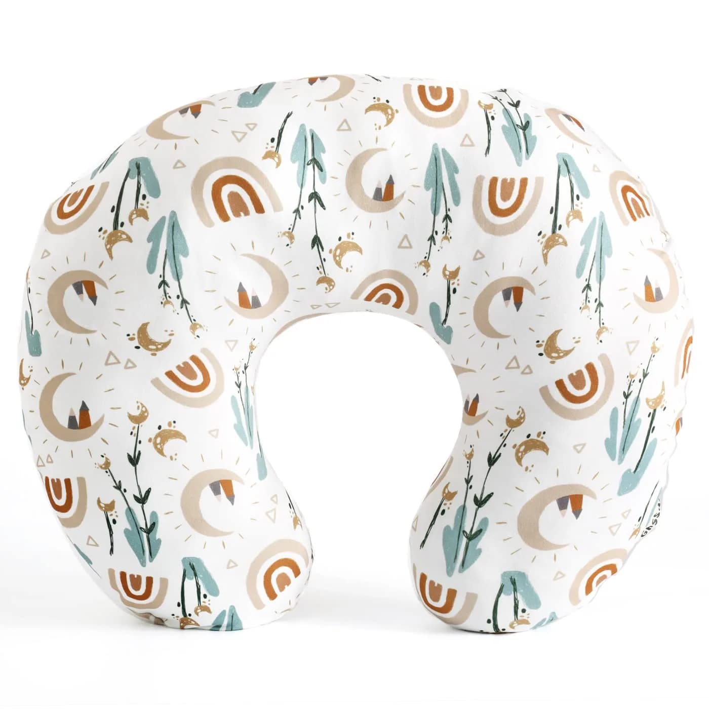 GRSSDER Nursing Pillow Cover Rainbow Pattern | Stretchy Minky Removable Slipcover for Breastfeeding Pillows - main product image