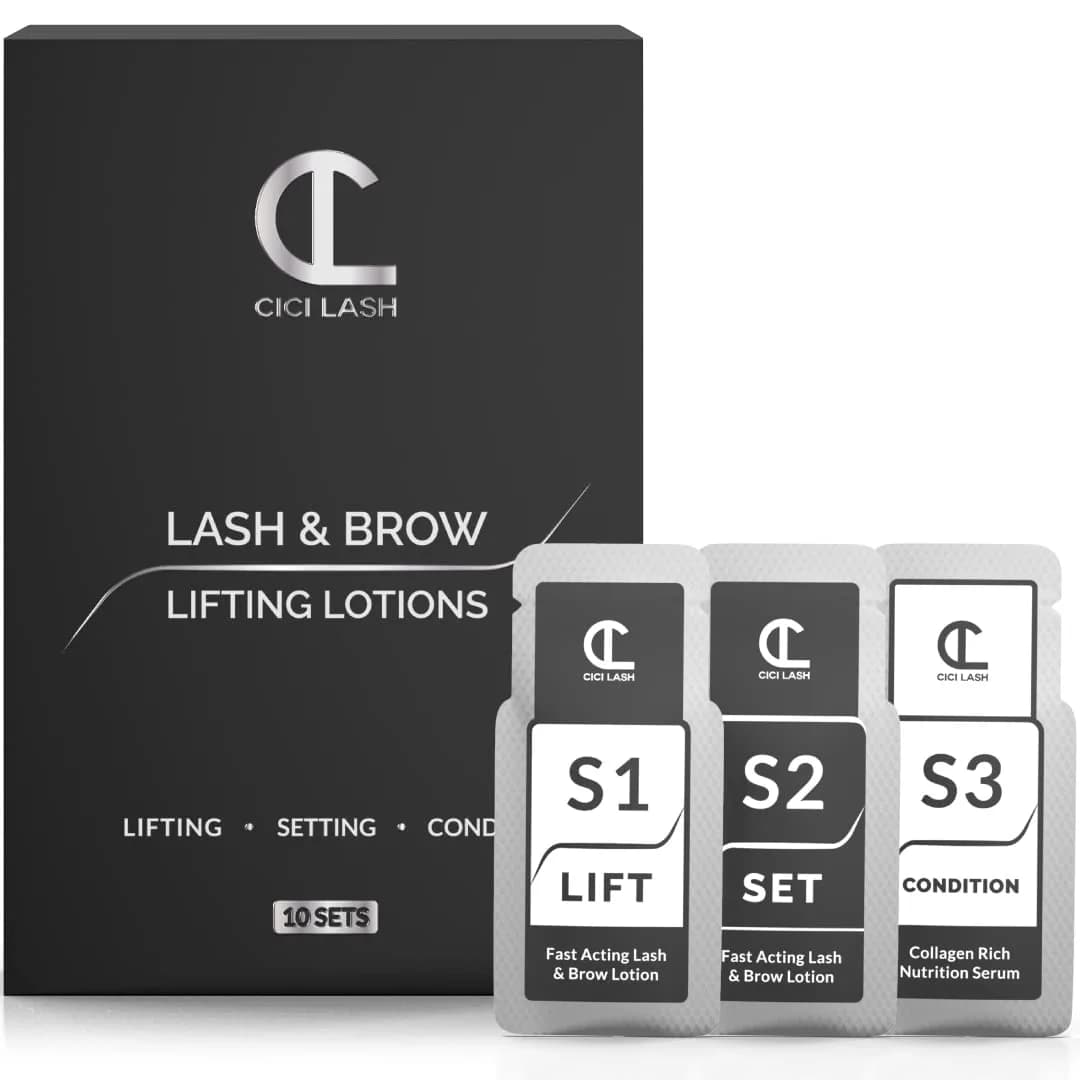 CICI Lash Elite Lash Lift & Brow Lamination Lotions | 10 Treatments (30 Sachets Total) - main product image