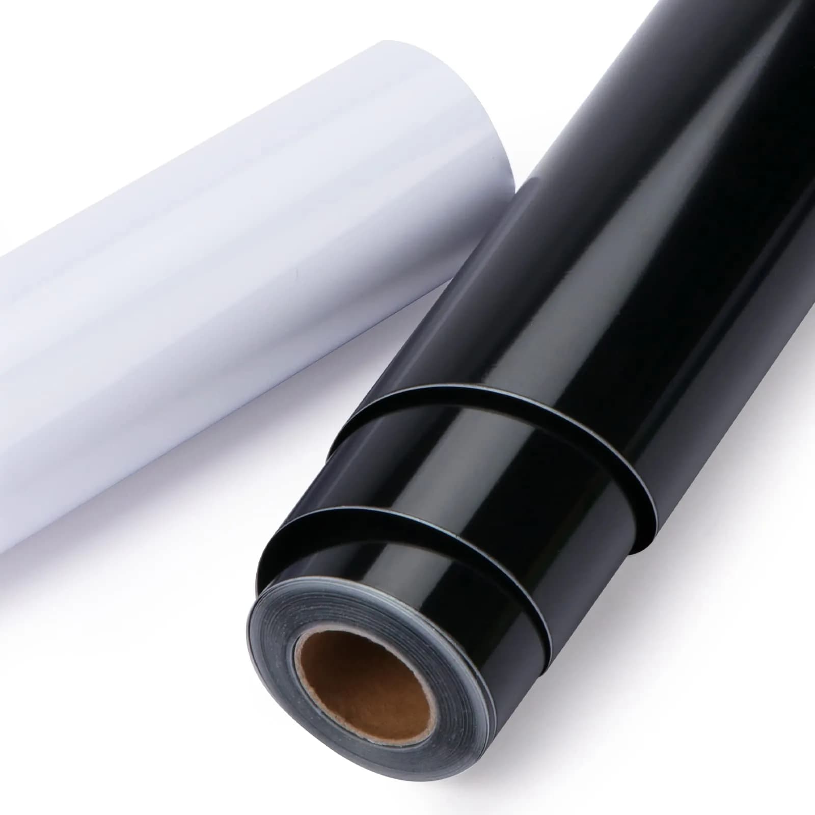 HTVRONT Glossy Black & White Permanent Vinyl Roll, 2 Rolls 12" x 14FT | Easy to Cut, Weed & Transfer - main product image