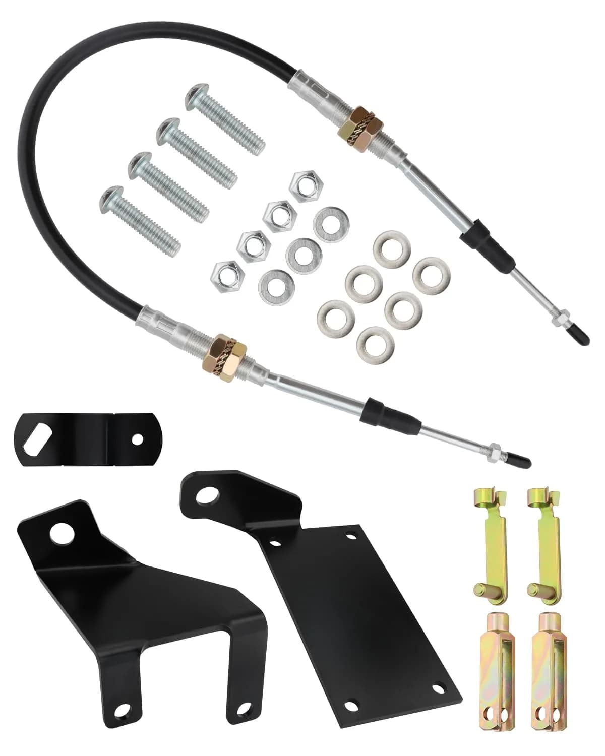 HQPASFY Transfer Case Cable Shifter Linkage Kit Upgrade for Jeep Wrangler TJ 231 Transfer Case | Heavy Duty Cable Smooth Shifting - main product image