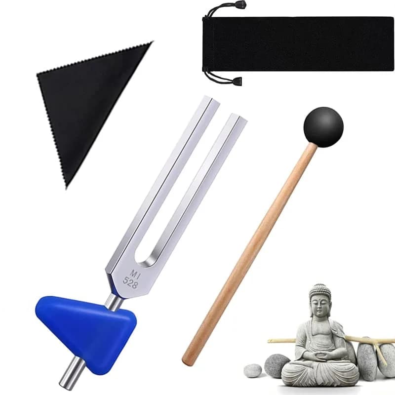 Bysameyee 528 Hz Tuning Fork with Mallet & Pouch | Sound Healing & Musical Instrument Tuning - main product image