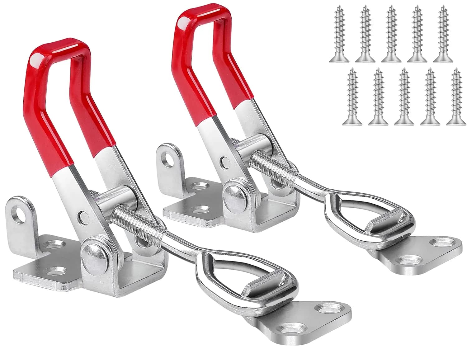 Vicuna R Heavy Duty Toggle Latch Clamp 4002 Red 2-Pack | 550 Lbs Holding Capacity - main product image