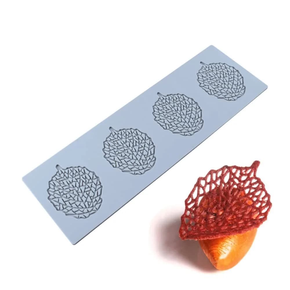 TUKE 3D Hollow Leaf Silicone Mold 29.9 cm (11.76 inch) | Food Grade Baking Chocolate Candy Lace Mould - main product image
