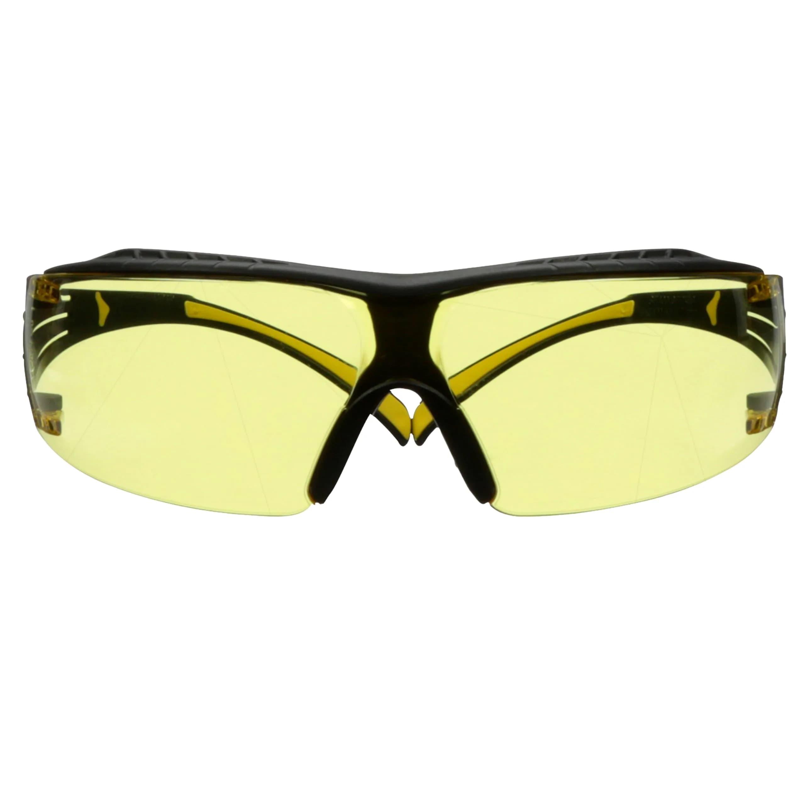 3M Safety Glasses, SecureFit 400, Amber Lens, Yellow/Black Temples | Impact-Resistant, Anti-Fog, Comfortable Fit - main product image