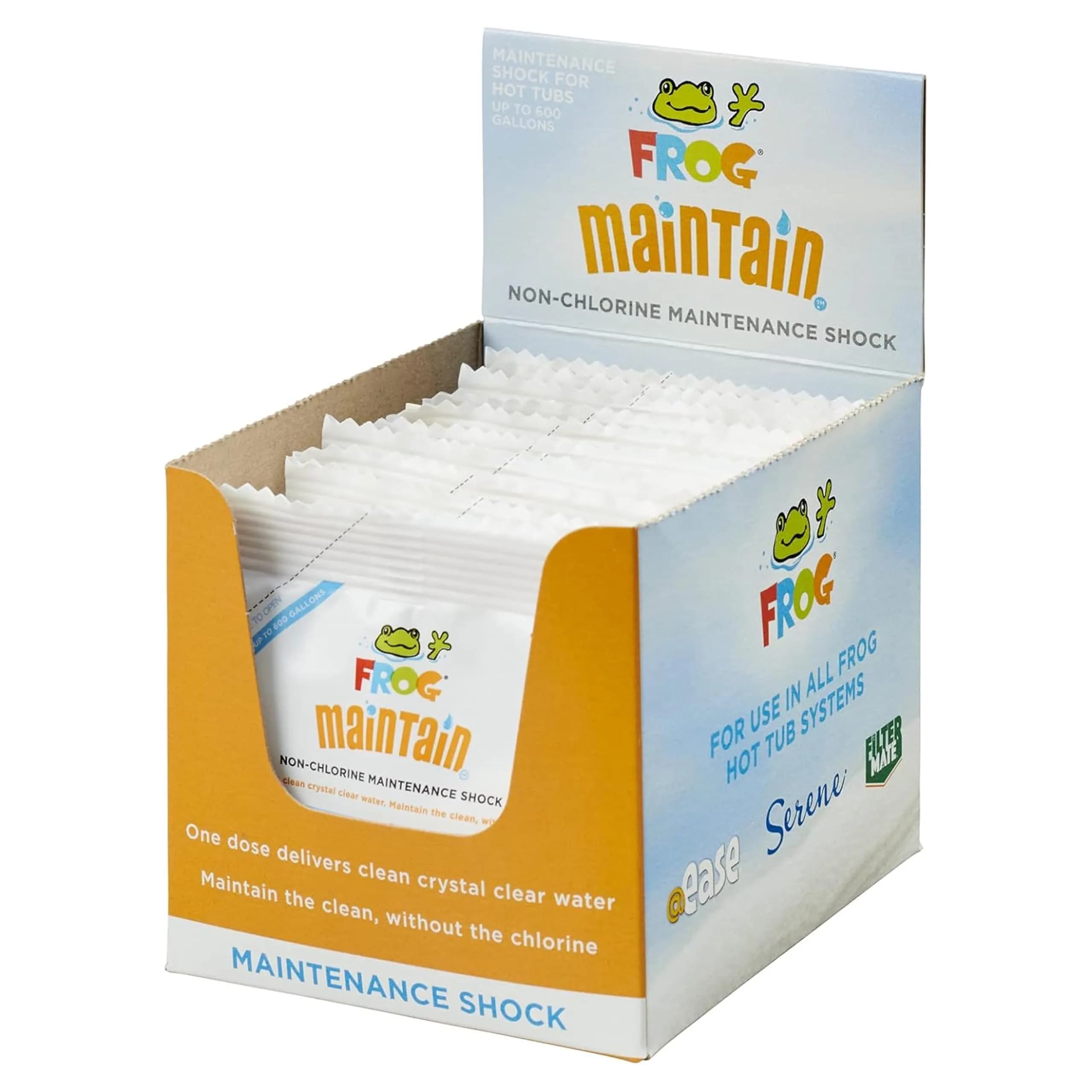 FROG Maintain Non-Chlorine Shock for Hot Tubs 12 Pack | Easy Water Care, Up to 600 Gallons - main product image