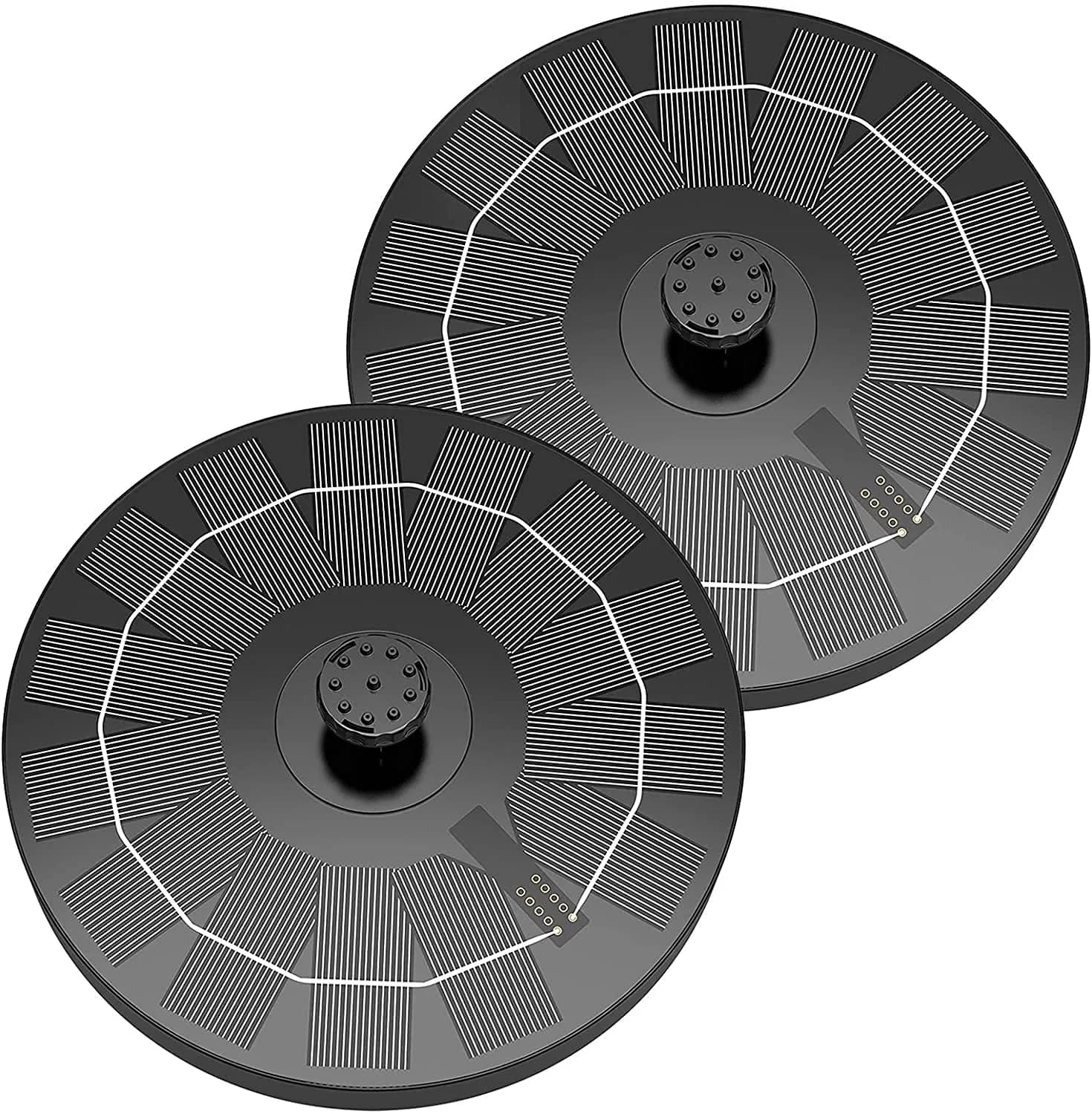 AISITIN 2.5W Solar Fountain for Bird Bath with 6 Nozzles, 2 Pack | 28" Max Water Height - main product image