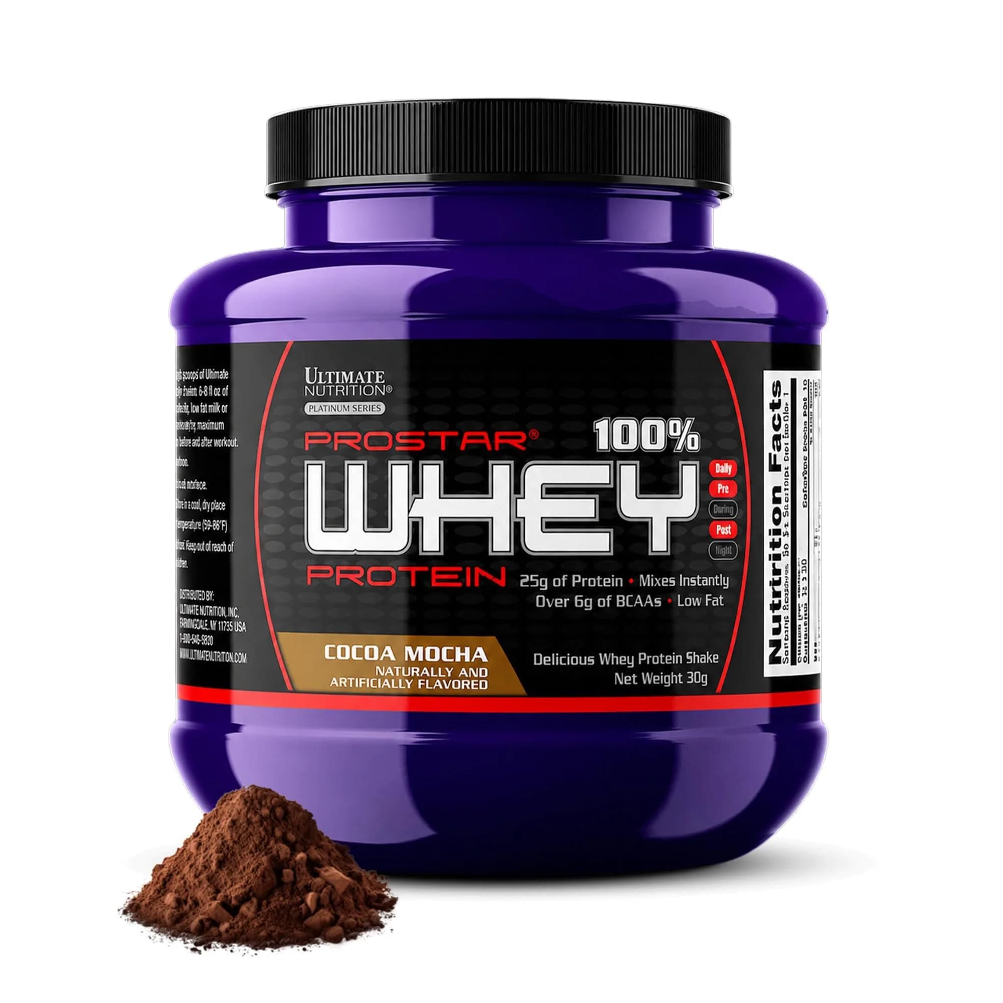 Ultimate Nutrition Prostar Whey Protein Isolate Sample, Cocoa Mocha | 25g Whey Protein, Low Carb & Gluten-Free, 1 Pound
