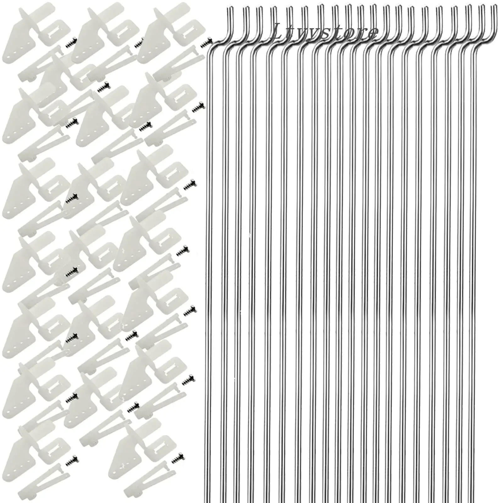 Ltvystore RC Servo Horns & Push Rods 17.7 inch | Stainless Steel & Nylon Compatible for Airplanes & Boats - main product image