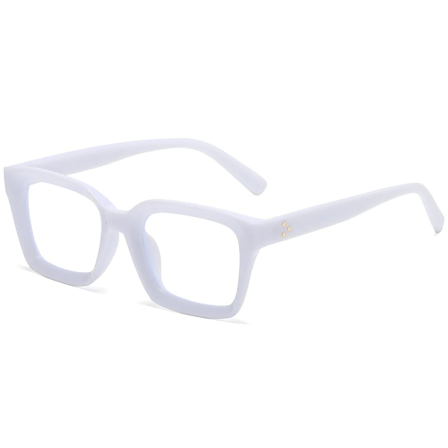 EYLRIM Classic Thick Square Frame Eyeglasses for Women Men Non Prescription 50mm | Clear Lens, Unisex
