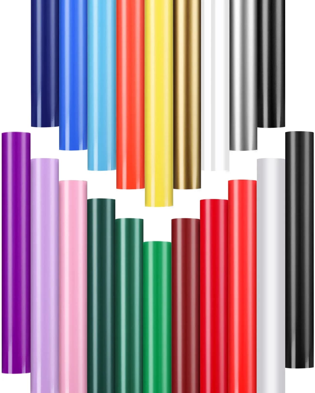 Sooez Permanent Vinyl 12" x 12" 20Pack Assorted Colors | Waterproof & UV-Resistant - main product image