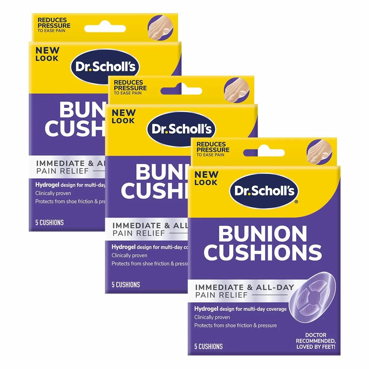 Dr. Scholl's Duragel Bunion Cushion 15 Count (Pack of 3) | Immediate Pain Relief & Friction Reduction - main product image