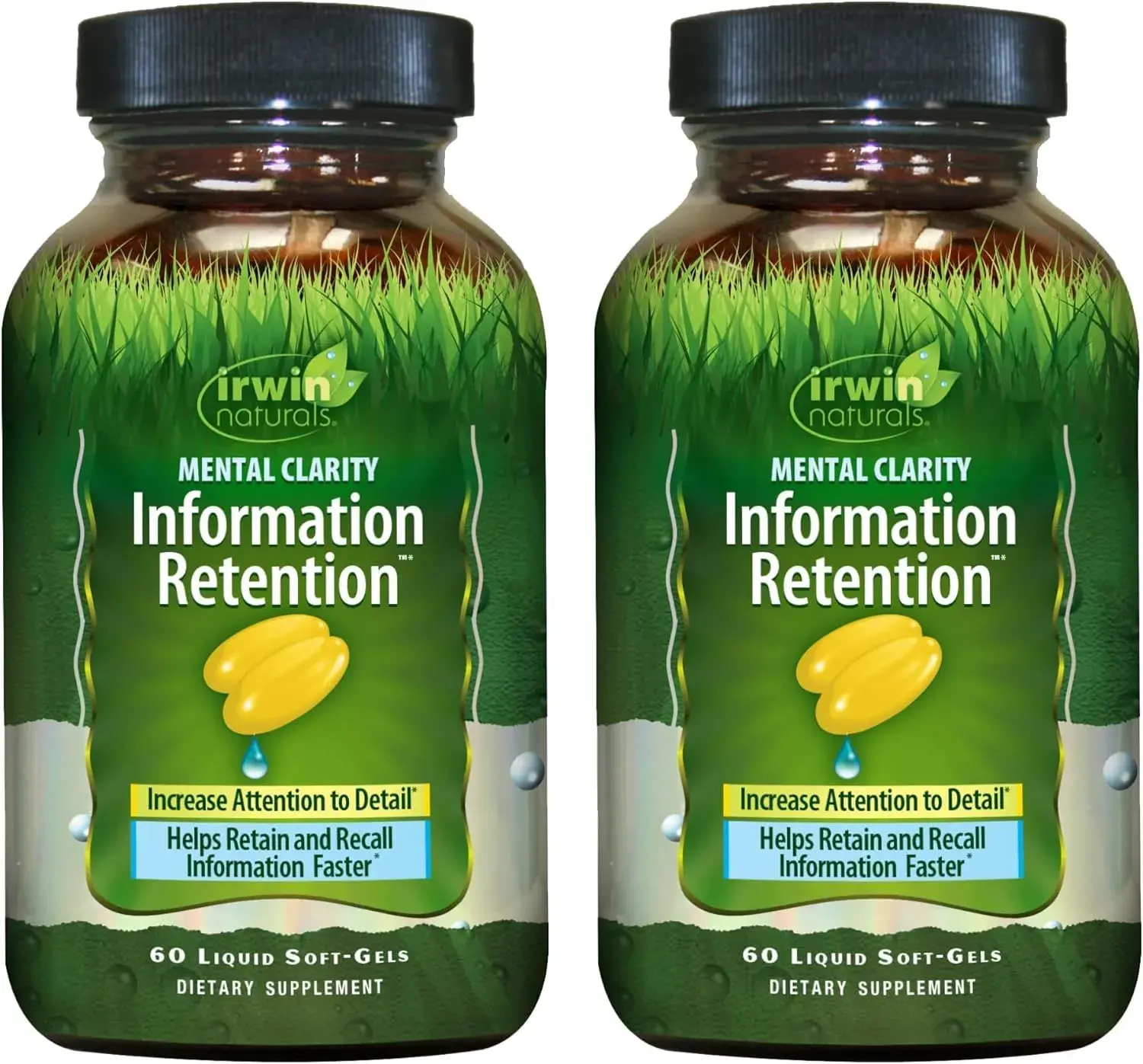 Irwin Naturals Memory Support Liquid Soft-Gels 60 Count | Supports Learning & Recall
