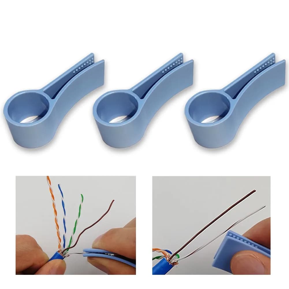 SIKSIN Network Cable Untwist Tool Set of 3 | Wire Straightener for CAT5/CAT5e/CAT6/CAT7 Pairs - main product image