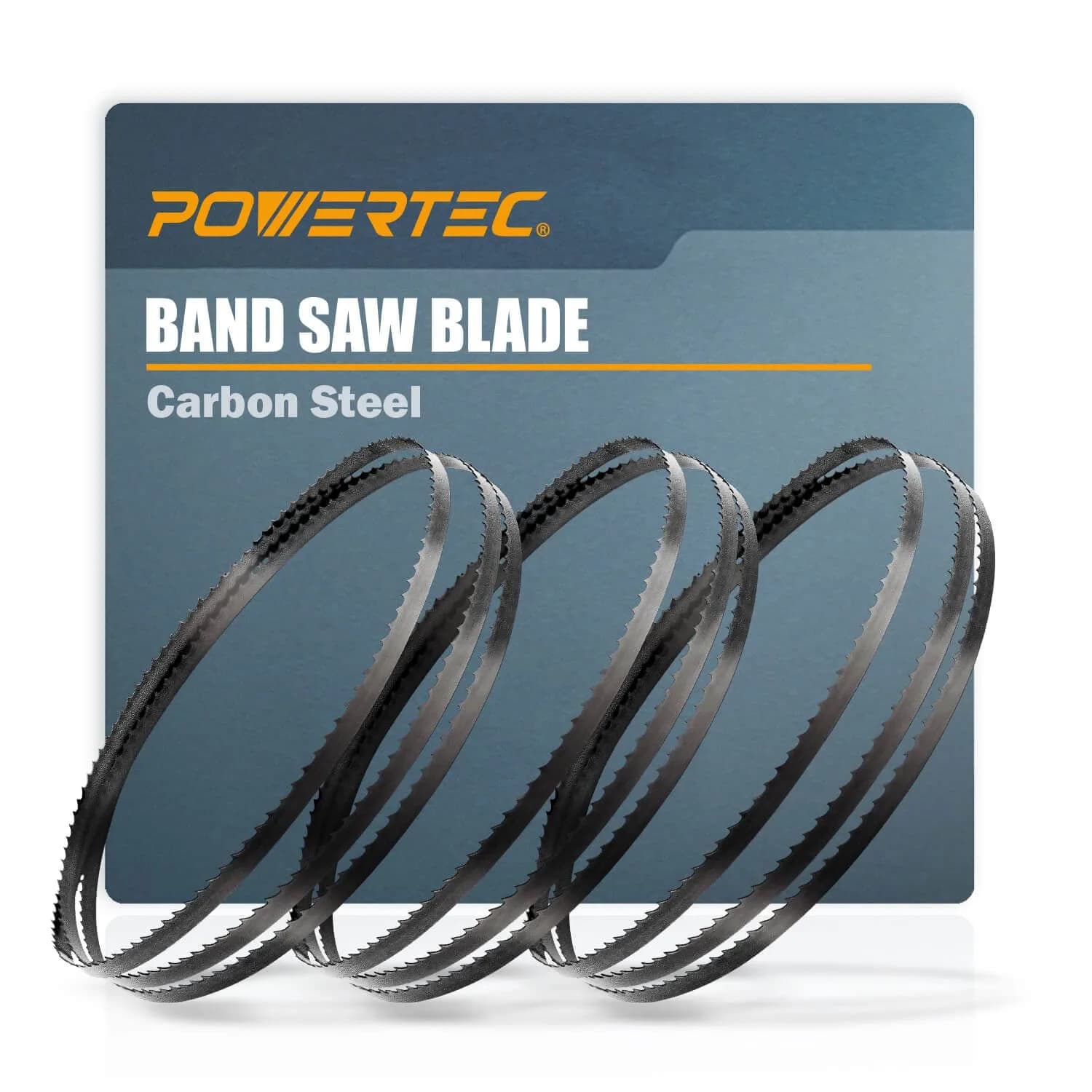 POWERTEC Bandsaw Blades Assortment 56-7/8 Inch | High Carbon Steel, 3 Pack, Wood & Metal Cutting