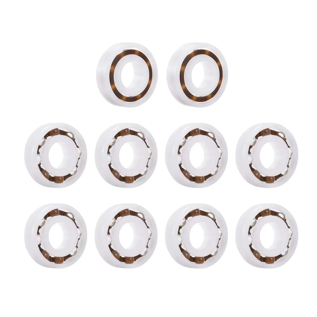 uxcell 6001 Plastic Bearings 12x28x8mm Glass Ball Nylon Cage 10 Pcs | High Precision & Speed Operation - main product image