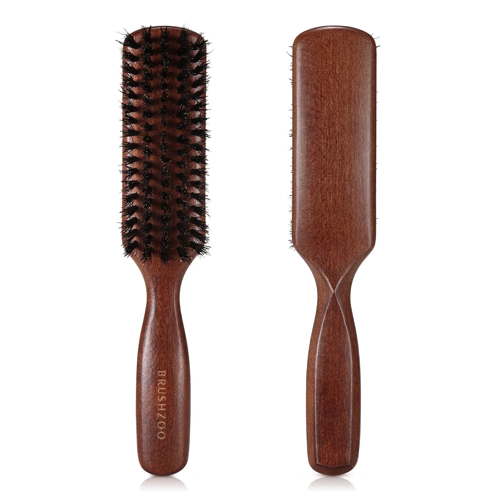 O BRUSHZOO Boar Bristle Hair Brush for Men, Thin Fine Normal Hair & Beard | 90g (0.2 lb) - main product image