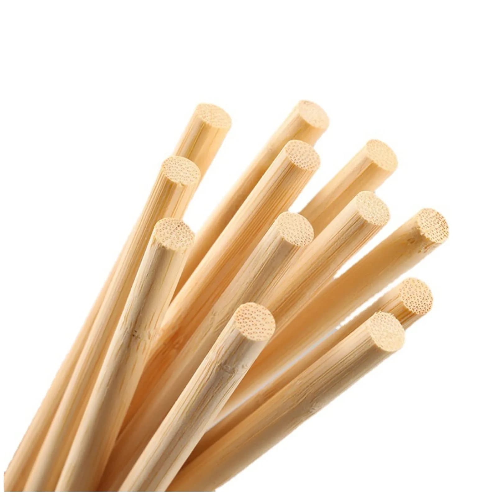 HOPELF 3/8 x 12 Inch Bamboo Dowel Rods (50-Pack) | Natural Wood Sticks for Crafts - main product image