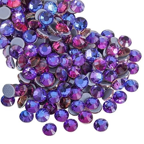BEADSLAND Purple Velvet Hotfix Rhinestones SS16 (1440pcs, 3.8-4.0mm) | Bulk Glass Crystal Embellishments for Crafts - main product image