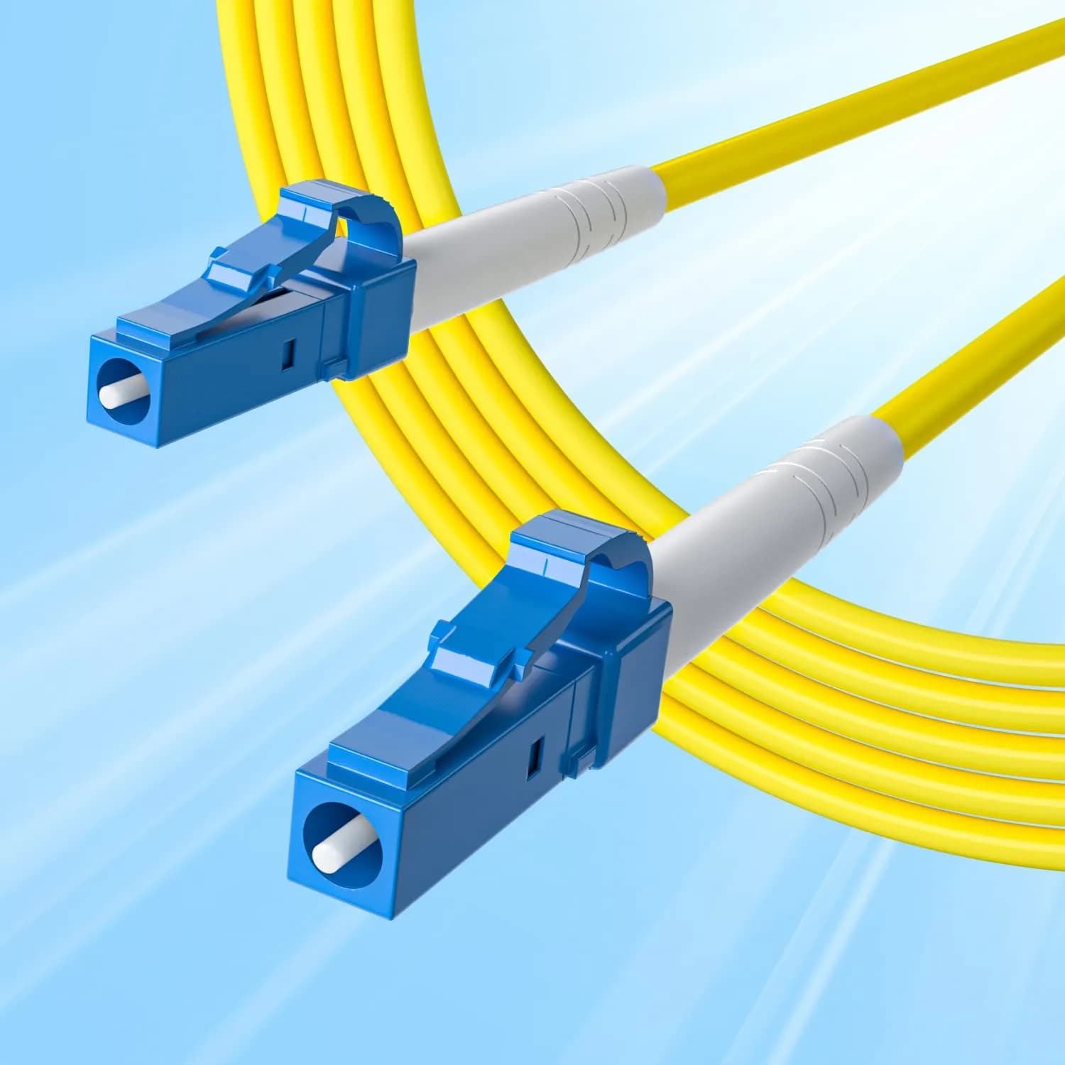 10Gtek Simplex Fiber Patch Cable - LC to LC Single-Mode Fiber, 3m (9.8-ft) | High-Speed Data Connectivity