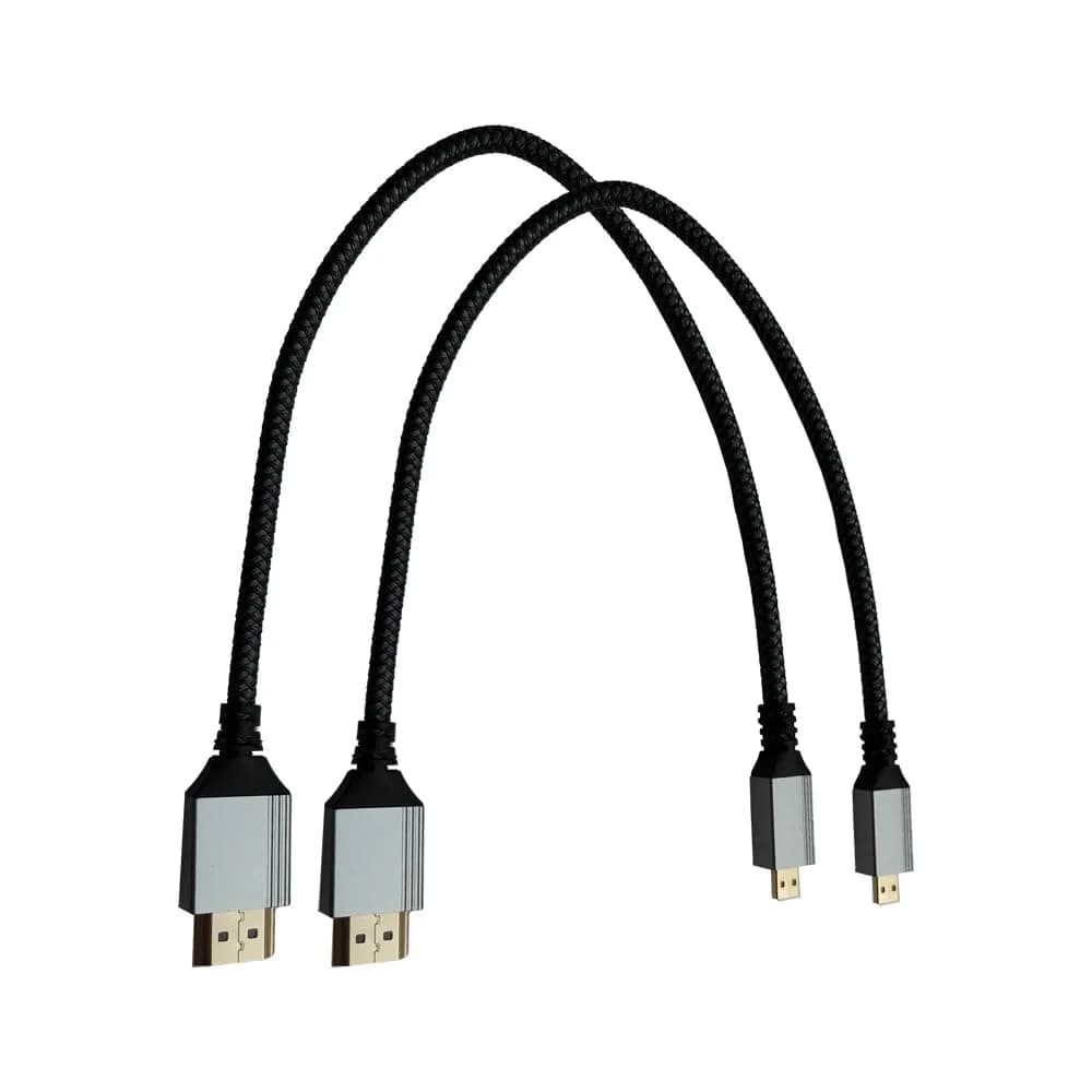 Seadream 4K Micro HDMI to HDMI Cable 30cm (1FT) 2-Pack | Braided Cord for PS5, Laptop to Monitor, Smart TV - main product image