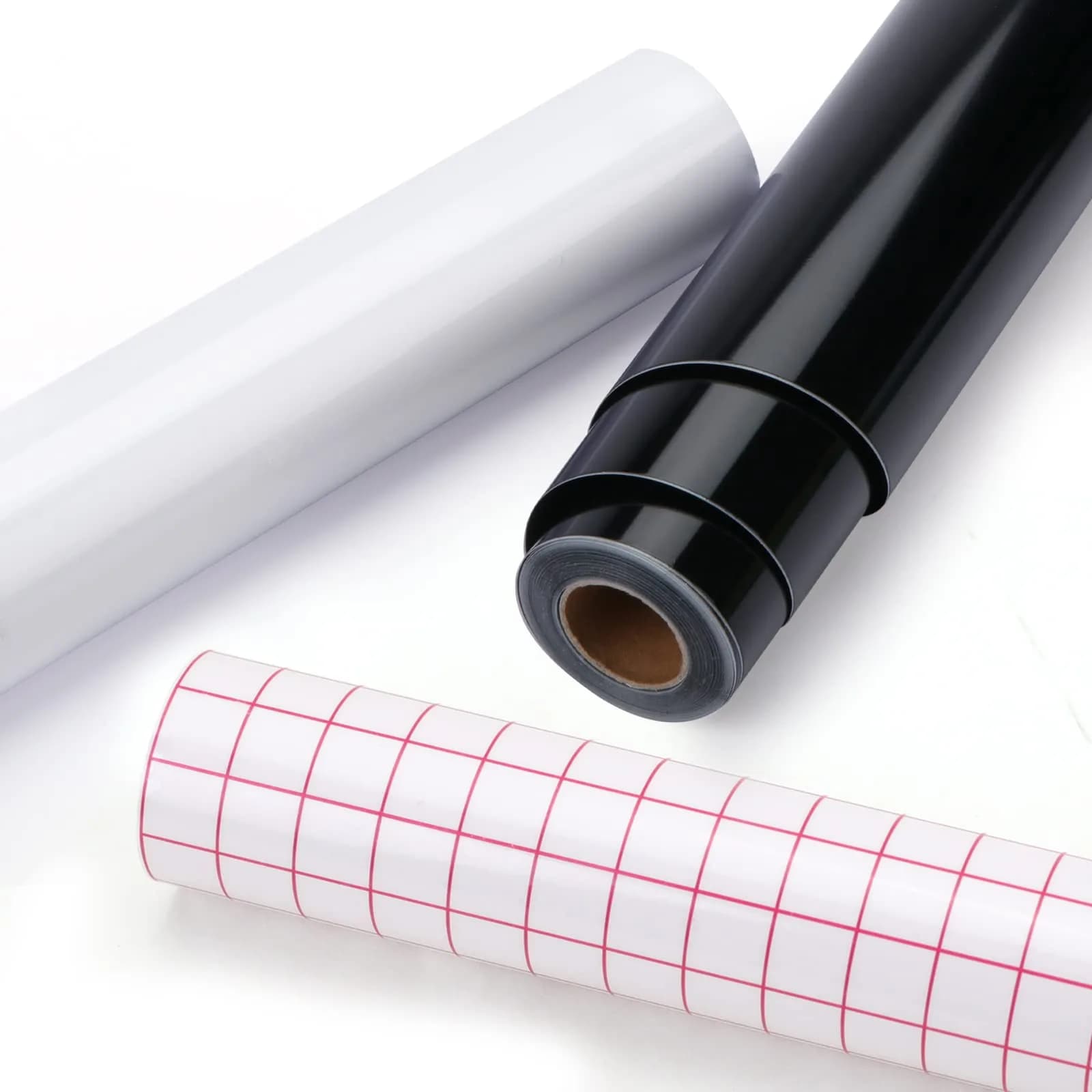 HTVRONT Glossy Black & White Permanent Vinyl Roll 4.26m (12" x 14FT) with Transfer Tape | Cricut Compatible - main product image