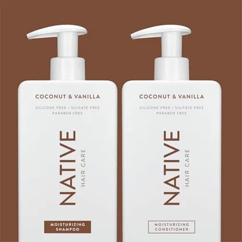 Native Coconut & Vanilla Shampoo and Conditioner Set, 490ml (16.5 fl oz) each | Hydrates and Nourishes Dry Hair - main product image