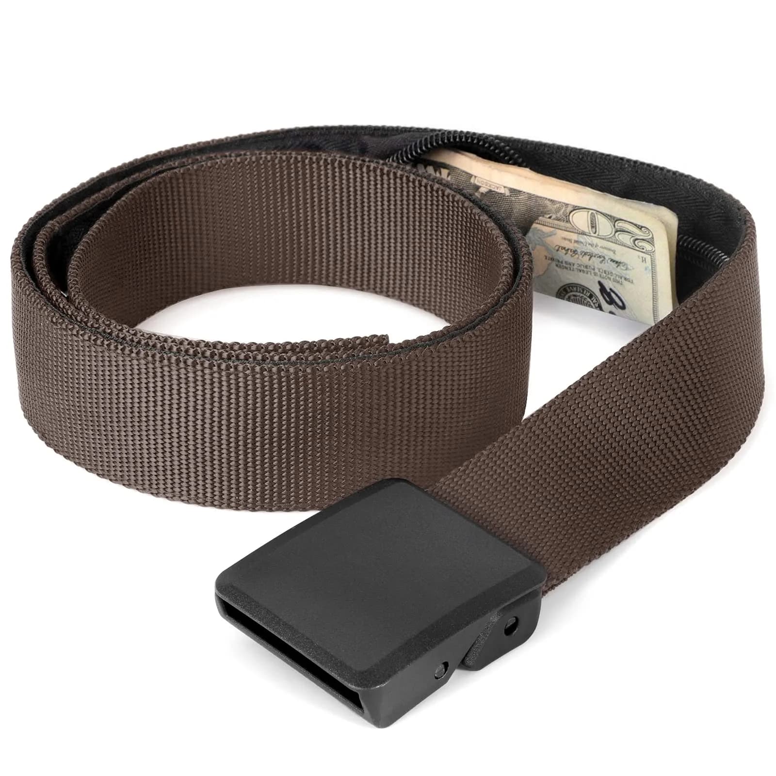 JASGOOD Travel Security Money Belt with Hidden Pocket - Unisex Nylon Belt, 1.5" Wide | Airport Safe for International Travel