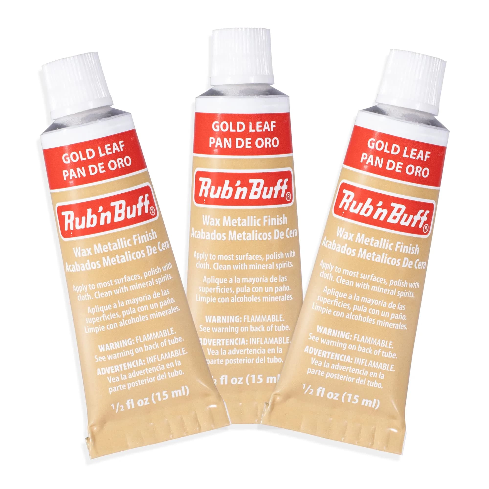 AMACO Rub n Buff Wax Metallic Finish - Gold Leaf | Versatile Gilding Wax for Furniture & Crafts