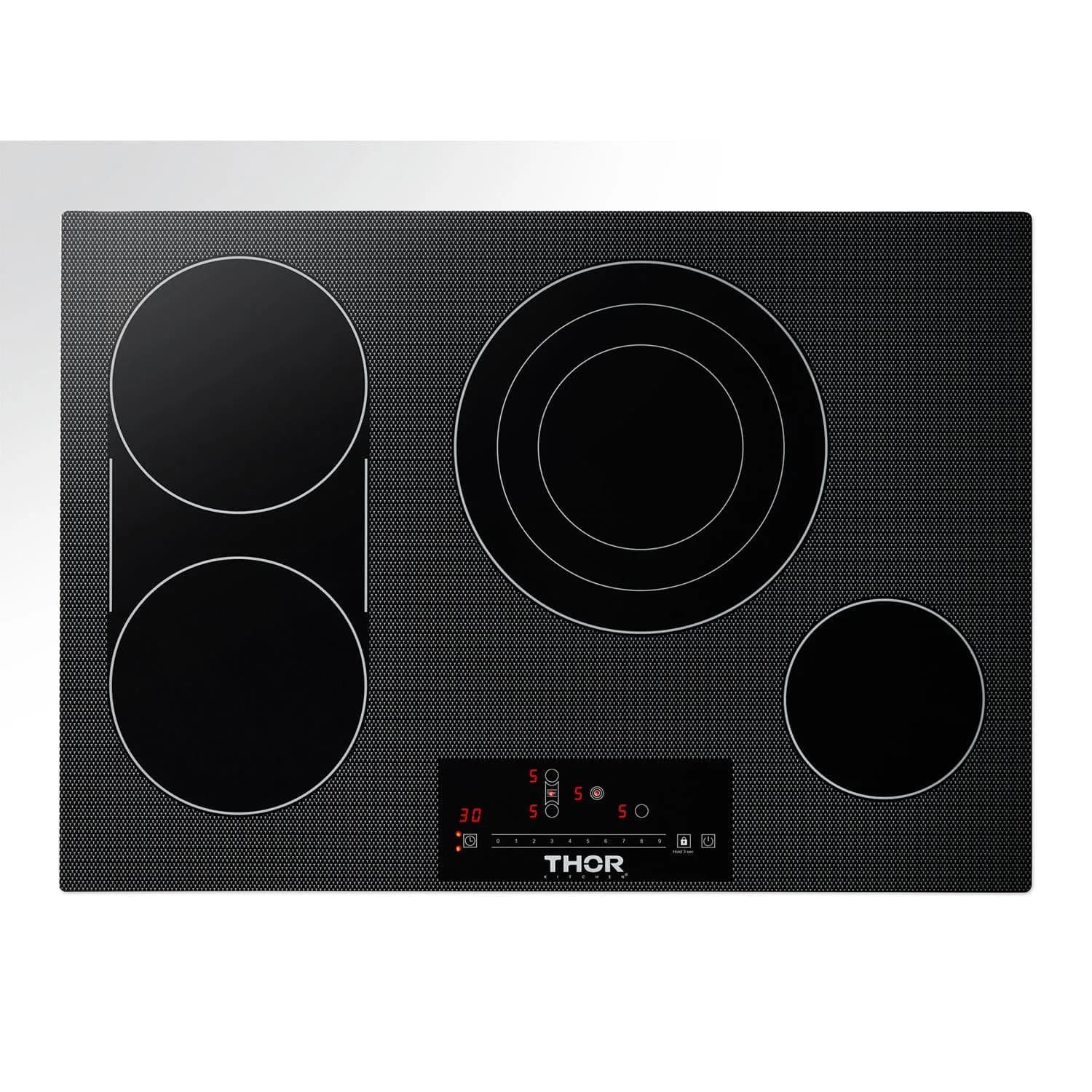 Thor Kitchen 30-Inch Electric Cooktop TEC30 | 4 Elements, 9 Power Levels, Touch Glass Controls