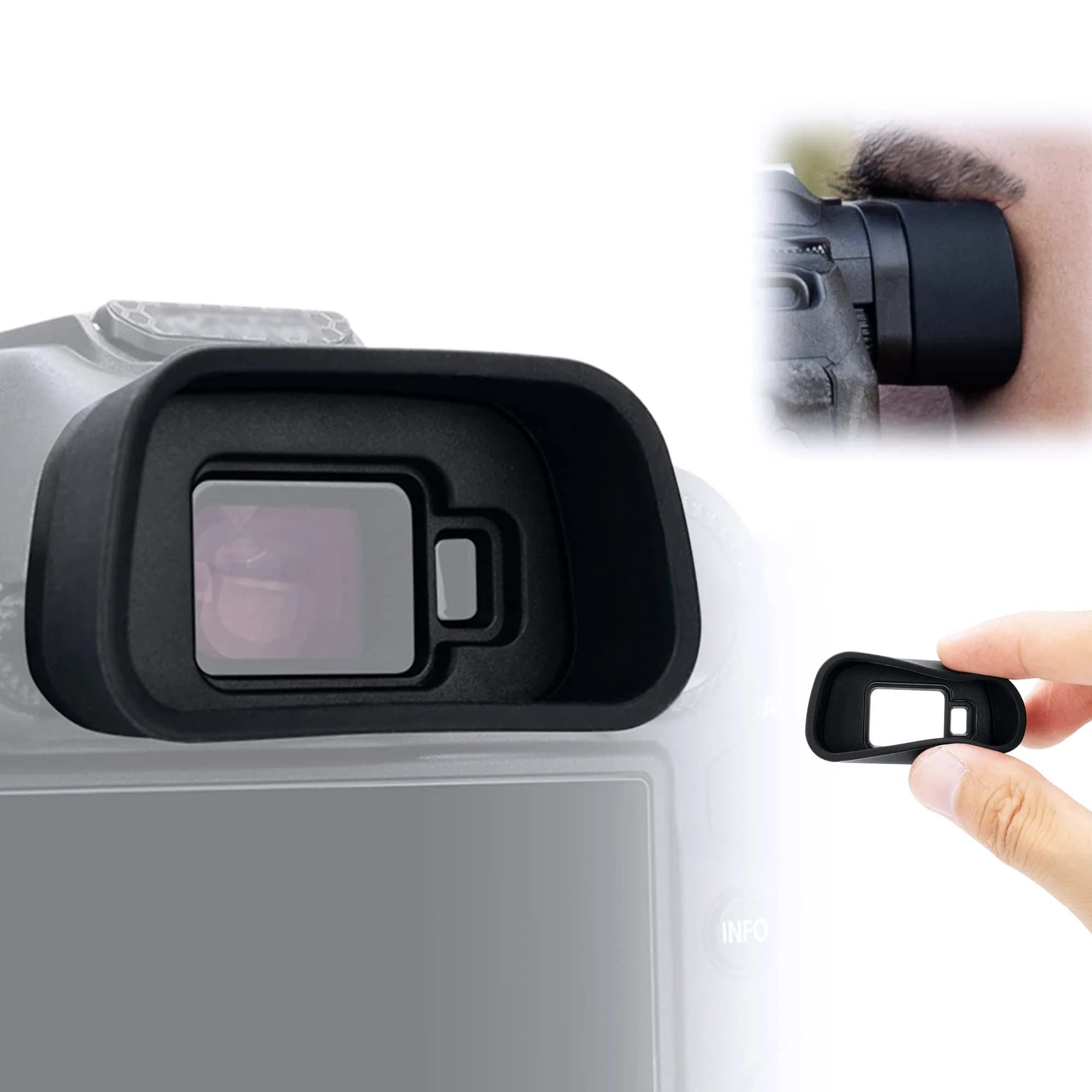 JJC Silicone Eyecup Viewfinder for Canon EOS R7 Camera with Extended Design | Dust & Light Blocker