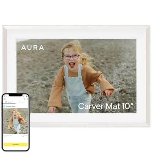 Aura Digital Picture Frame 10" | HD Display with Video & Wireless Sharing