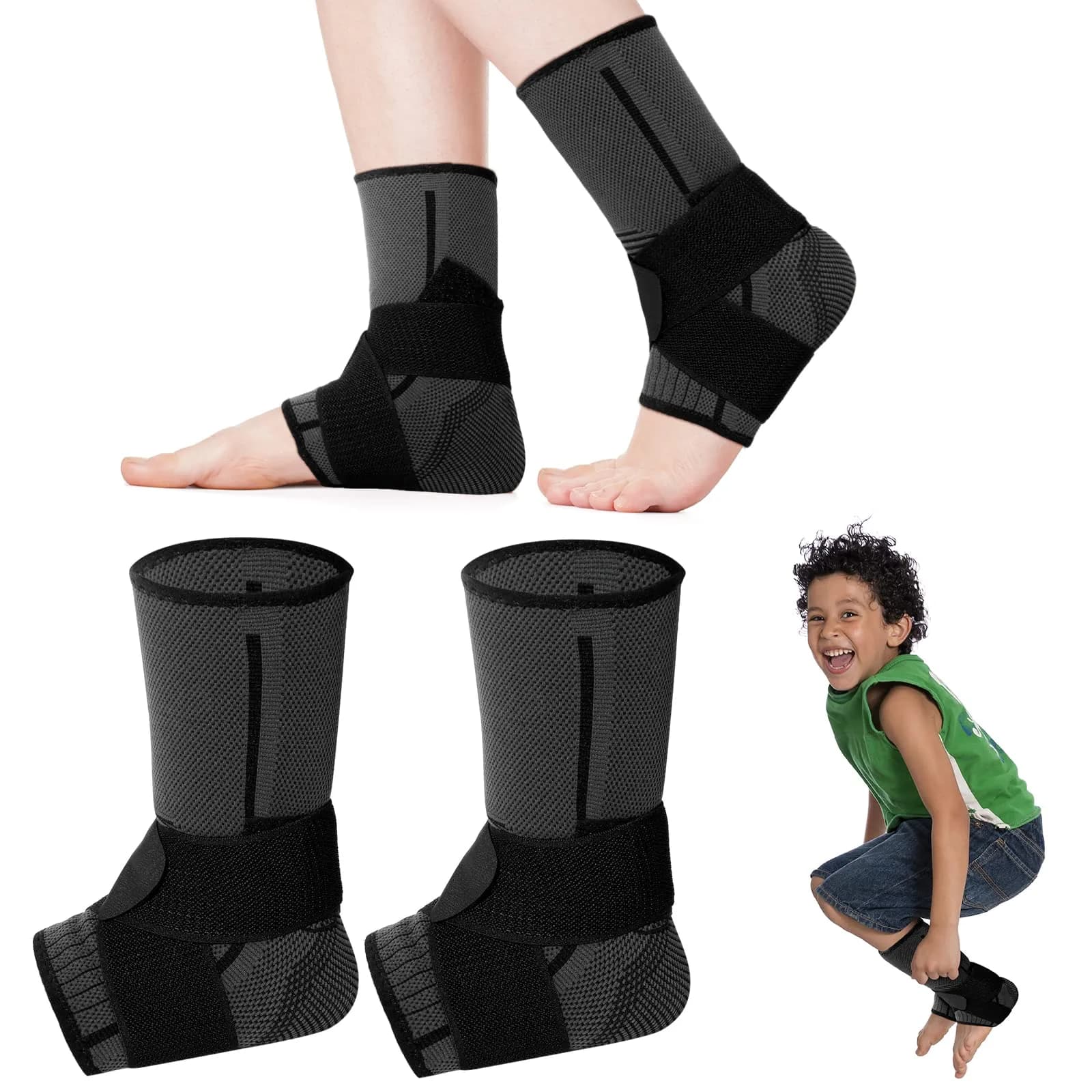 Tarpop Kids Ankle Brace Compression Support X-Small | Adjustable, Breathable & Supportive for Active Kids - main product image