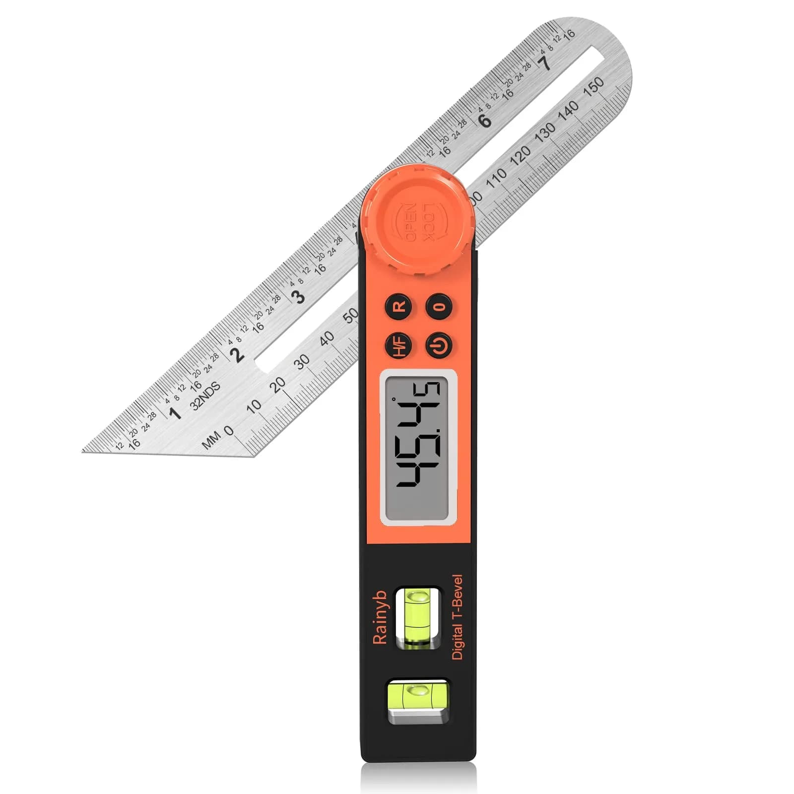Rainyb Digital Angle Finder & T Bevel Gauge 0-360° | LCD Display & Locking Knob for Woodworking, Construction, DIY - main product image